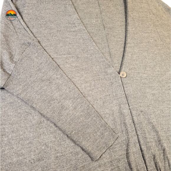 Sejour Cardigan Sweater Gray Wool Blend Knit Long Sleeve Plus Women's Size 1X - Picture 4 of 8